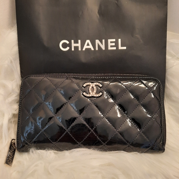 CHANEL Handbags - Authentic patent leather chanel wallet
